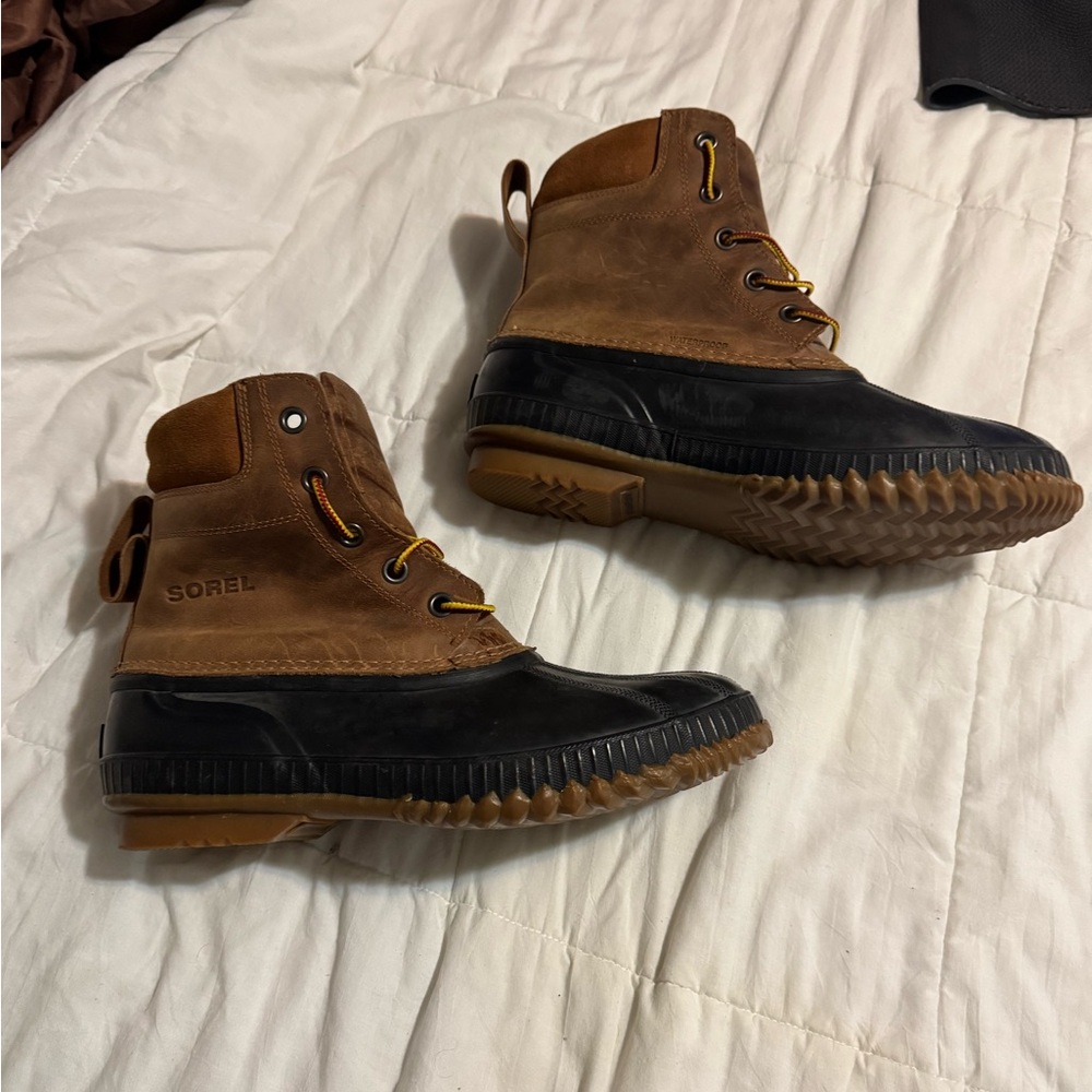 Sorel Brown and Black Rain & Snow Boots with Waterproof Design